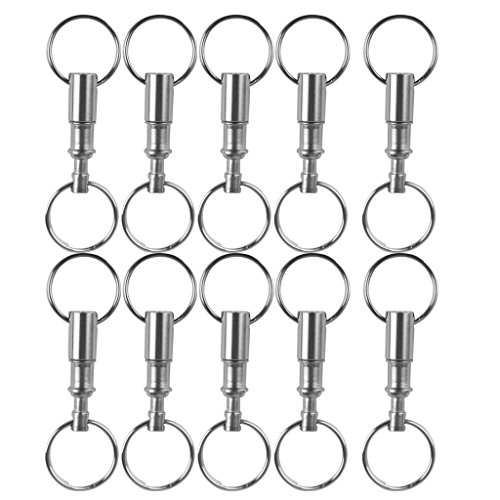 Detachables Trousseaux De Cles De Degagement Rapide a Double Gamme De Bagues Fendues 10pcs De Support De Ceinture 0730792004992 Generic Detachables Trousseaux De Cles De Degagement Rapide a Double Gamme De Bagues Fendues 10pcs De Support De Ceinture 0730792004992 Generic