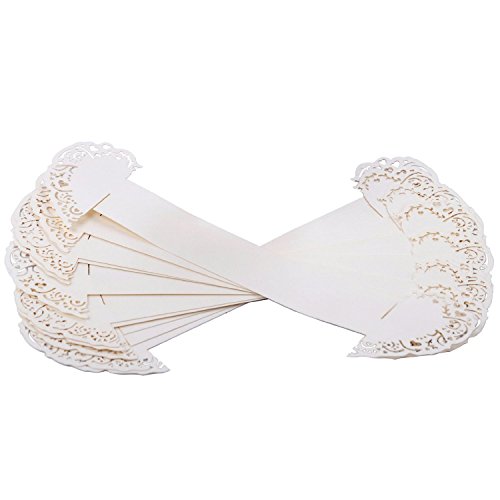 50pcs Anneau Rond de Serviette Coeur en Papier ...