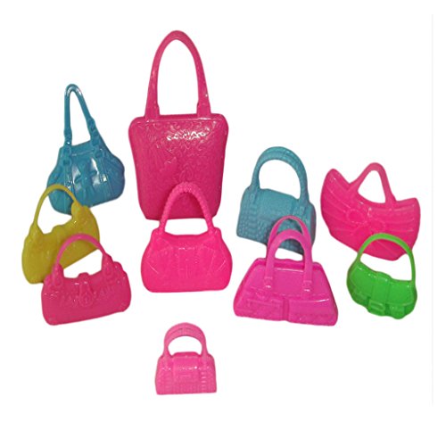 Accessoires 10pcs Poupée Sacs à Main De Couleur...