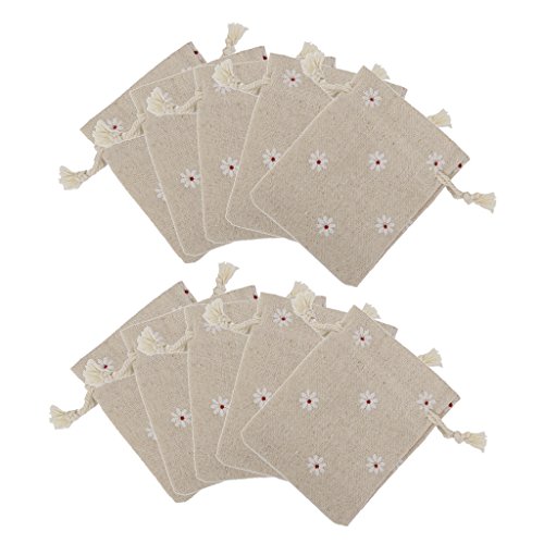 Lot de 10pcs Pochette à Bijoux Petit Sac Cadeau...