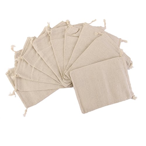 Lot de 10pcs Pochette à Bijoux Petit Sac Cadeau à Cordon Coulissant en Lin 12.5cm x 16.5cm 0730792047081 Générique
