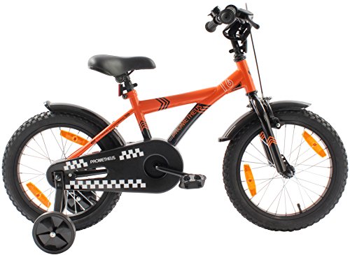 PROMETHEUS® Premium Vélo pour enfants à partir d'env. 4-5 | Edition Classic 16 Pouces | Couleur Orange & Noir 0731847262275 PROMETHEUS BICYCLES®