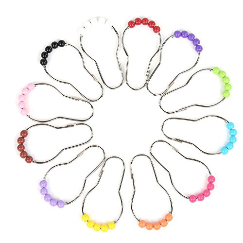 12-pack rideaux de douche crochets acier inoxyd...