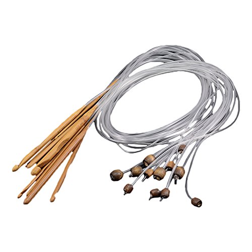 SHERUI sherui 12 tailles afghan tunisien Crochet Aiguilles à tricoter circulaires en bambou carbonisé code EAN 0732130250436 