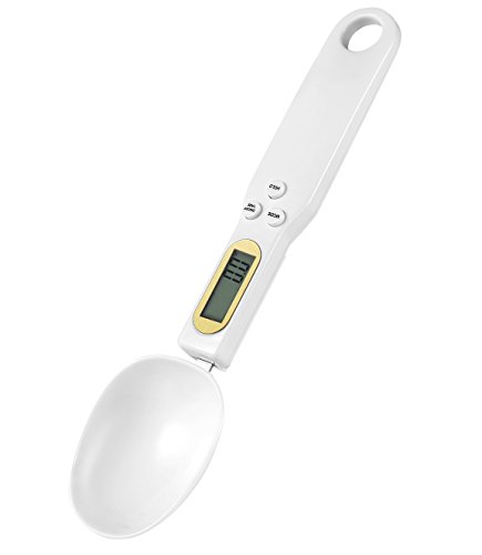 JERRYBOX Cuillère balance digitale électronique JERRYBOX, cuillère pour mesures culinaires avec ecran d'affichage LCD, de 1g à 500g, Blanche 0732130660723 (0732130660723)