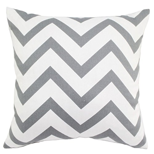 Motif rayé vagues taie d'oreiller housse de cou...