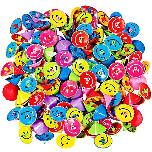 German Trendseller® - 24 x smiley toupies? spin...