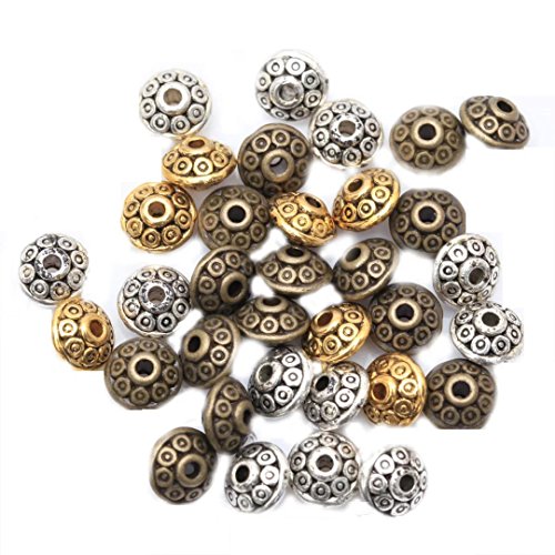 ILOVEDIY 100PCS Breloque Perles Tibetaines Bron...