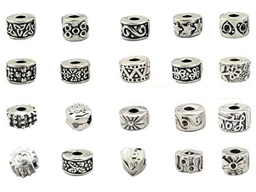 Buckets of Beads Antique Silver Finish European Style Clip Lock Stopper Bead Charms by Buckets of Beads code EAN 0733115400006 