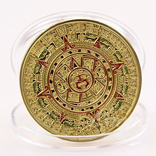 CitiPod citipod (TM) plaqué or Calendrier Maya Aztèque Prophétie de monnaie Art Collection Cadeau code EAN 0734016981502 