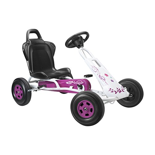 Ferbedo - 2045846 - véhicule à pédales - 5117 - go-cart - tourer flower - blanc/rose code EAN 0734548531831 