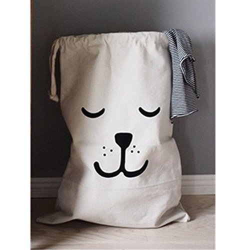 AKSSWEET Coton canvas storage bin sac enfants jouets pochette de dessin animé organisateurs boîte plus la taille (sommeil) 0736445540893 (0736445540893)