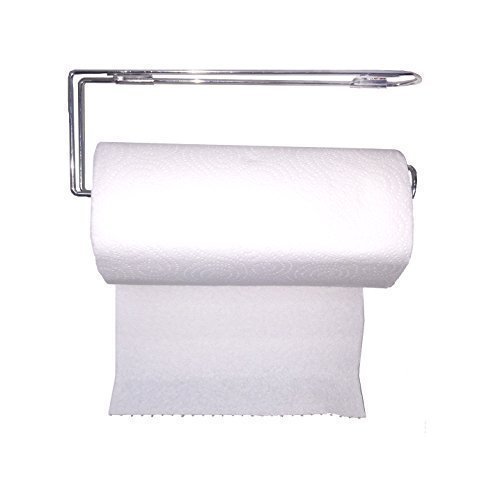 PcmAm Distributeurs de papier essuie-tout - Portarotolo da cucina in acciaio INOX cromato argento, da muro o armadio o altro mobiletto, completo di elementi di fissaggio code EAN 0736842700197 