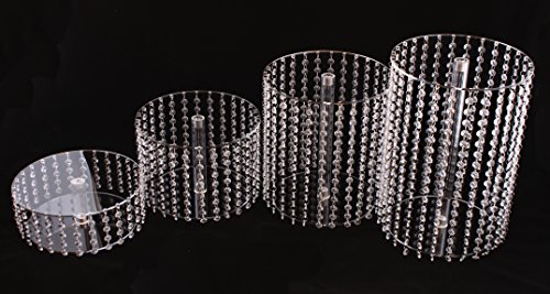 edelstahlheini.de Edelstahlheini.de Présentoir à gâteau en plexiglas/aluminium de 4 étages pour mariage/anniversaire 28 cm de diamètre 0737382597452 (0737382597452)