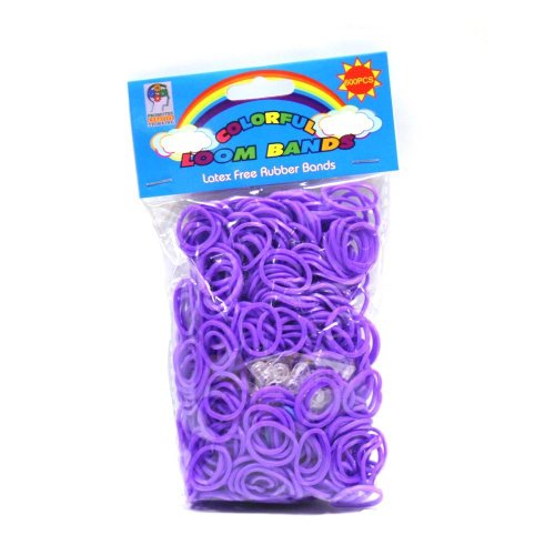 600pcs loom bands elastiques violet sans latex ...
