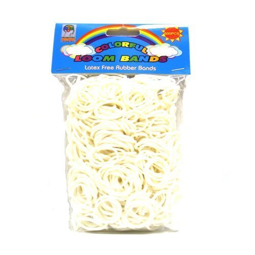 600pcs loom bands elastiques blanc sans latex b...