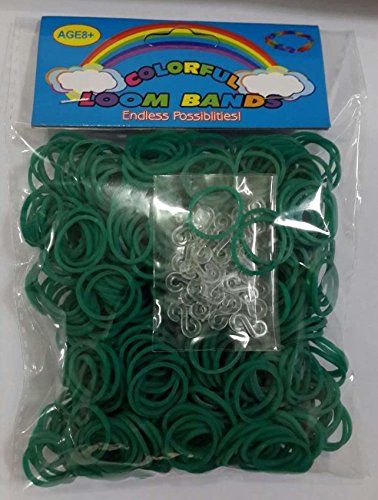 600pcs loom bands elastiques vert foncé sans la...