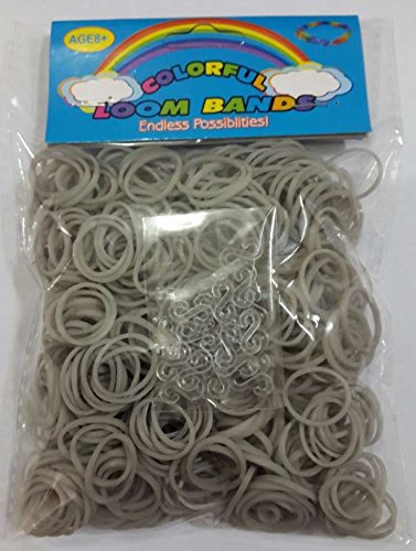 600pcs loom bands elastiques gris sans latex br...