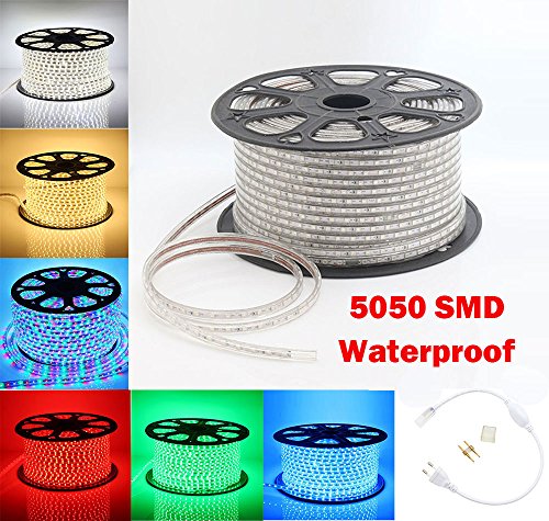 20m ruban à led strip flexible bande éclairage 5050smd 60leds/m ip68 étanche bleu utiliser directement pas besoin de l'adapteur 0737590176807 GreenSun