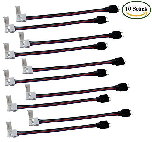 litaelek 10 x RGB 5050 LED Câble de raccordemen...