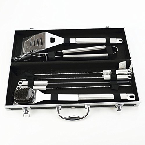 Set de 8 couverts à barbecue en acier inoxydabl...