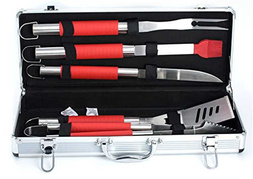 Set de 5 couverts à barbecue en acier inoxydabl...