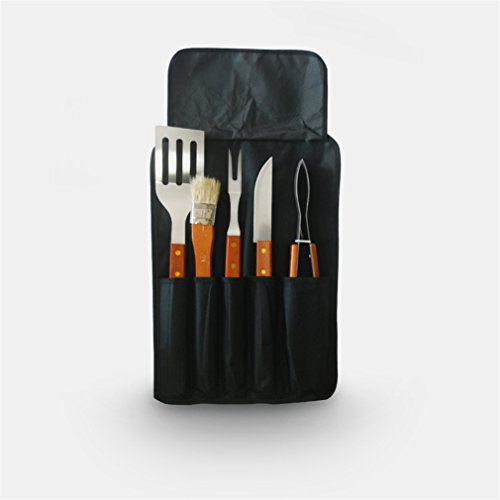 Set de 5 couverts à barbecue en acier inoxydabl...