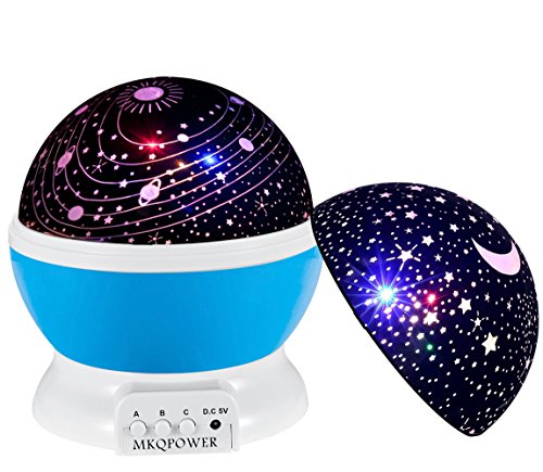 MKQPOWER Lampe Projecteur+projecteur Cosmos ,MKQPOWER veilleuse 4 LEDs 360° degrés ambiance nuit étoilée / Cosmos ambiance romantique code EAN 0738470426203 