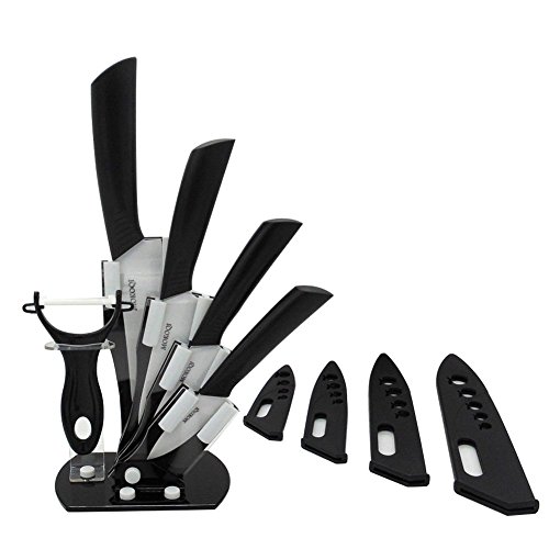 MQKPOWER Set de 6 couteaux et accessoires en cé...