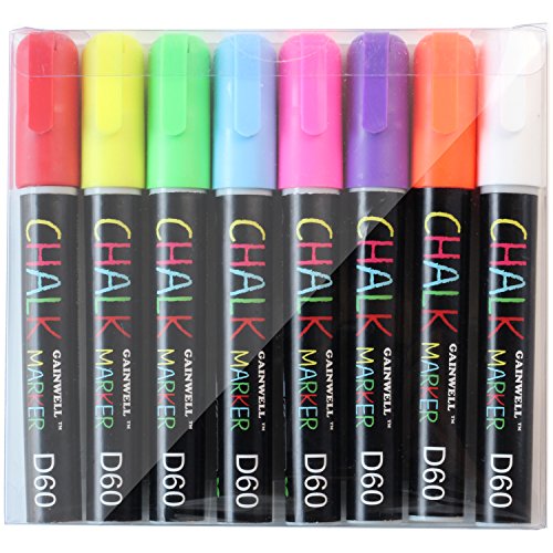 Marqueurs Craie GAINWELL - Pack 8 Couleurs Vive...