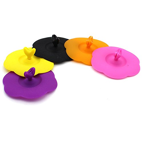 Lot de 6 Mug prune fleur en silicone réutilisab...