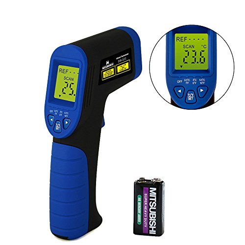 FiBiSonic Thermomètre infrarouge du corps sans contact laser thermomètre médical numérique pour bébé et adulte plage de mesure entre -50°c et 380°c( entre -58°f et 716°f) code EAN 0739810860060 