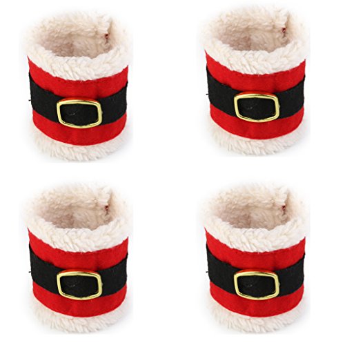 Lot de 4pcs Anneaux Ronds de Serviettes Décorat...