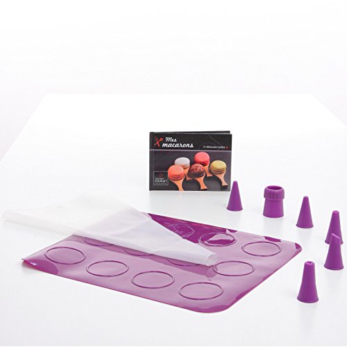 KIT Plaque Macarons Silicone avec Poche à Douil...
