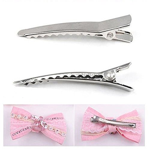 100pcs / sac clips modish flat metal single pro...