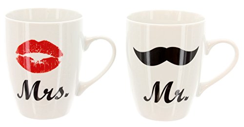 BRUBAKER Lot de 2 tasses à café 