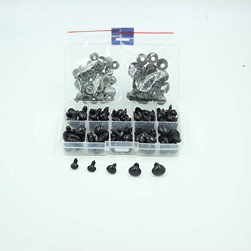 100 Stk. Sécurité Nez 5 tailles en boîte Noir a...