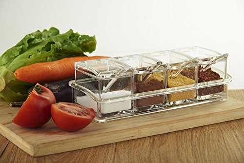 4 Récipient à Epices Contenants à Epices Pots à...