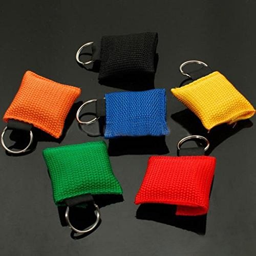 Masque de rcr keychain sac d'urgence face boucl...