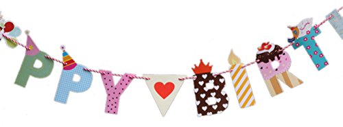 1 pièce guirlande fanion anniversaire décoratio...