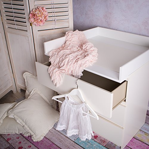 Bords arrondis! Plan à langer blanche pour tous...