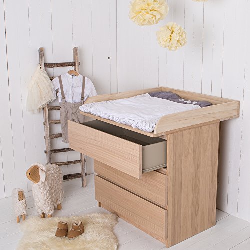 Bois naturel! Table à Langer Fixation/Top pour ...