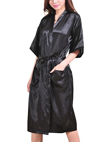 Robe de chambre kimono satin peignoir femme
