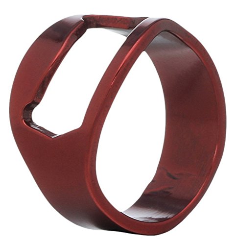 EOZY Décapsuleur Bague Rétro Homme En Acier Inox Ouvre Bouteille Bierre Poche Barman Grande Taille 12# 22mm (Rouge) 0743022724515 Eozy