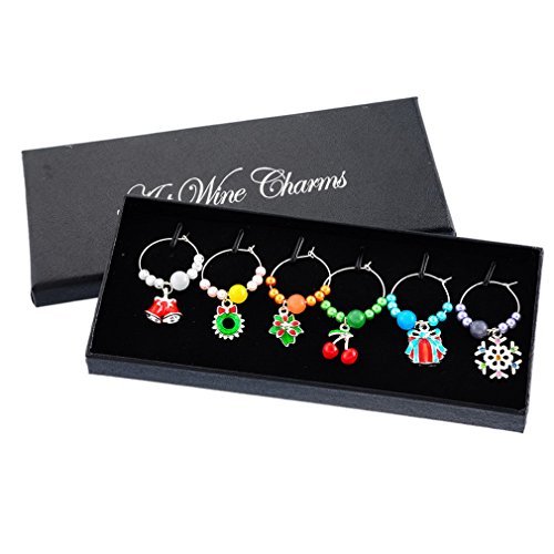 Mixte marque verres avec pendentif de noël enam...