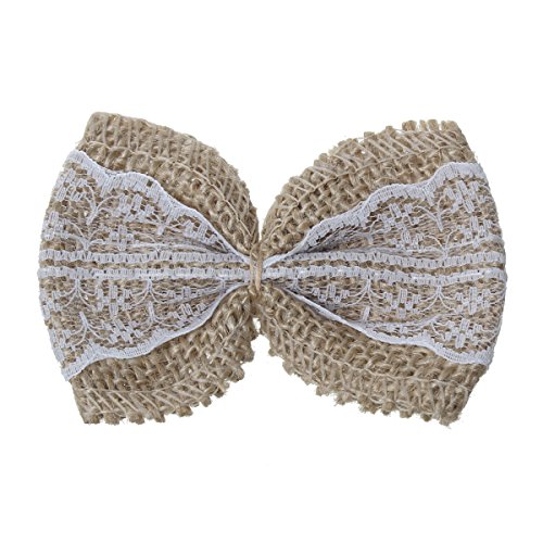 Applique tissu scrapbooking toile de jute nœuds...