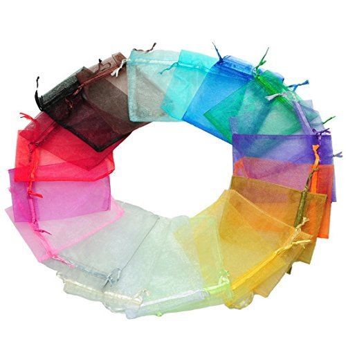 Mixte organza sachets cadeau bijoux 13x16cm cou...
