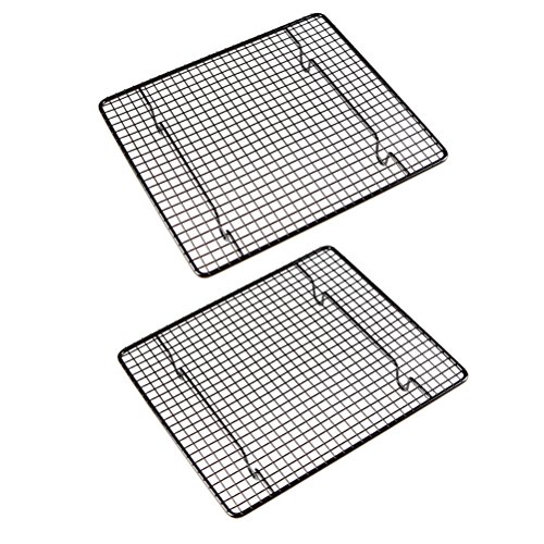 AmgteEu AmgteEU Lot de 2 grilles de refroidissement non collantes en grillage croisée Passent au four 25,4 x 22,9 cm 0743070755875 (0743070755875)