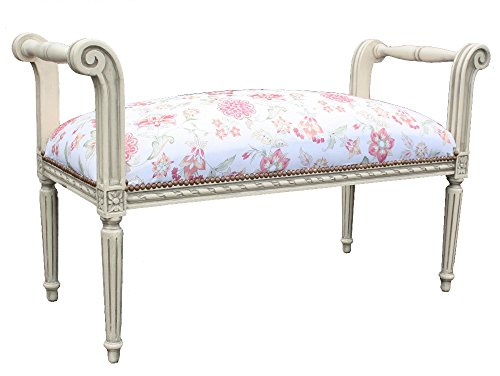 Derrys derrys Ivoire Normandie Tabouret de fenêtre avec motif floral, bois, ivoire/blanc code EAN 0744750462243 