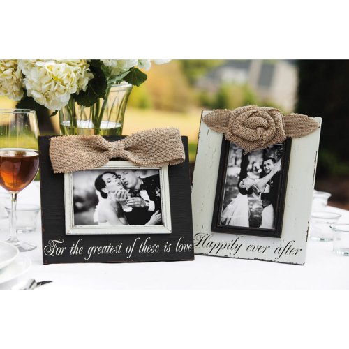 Toile de jute pour mariage en bois 10 x 15 cm-C...